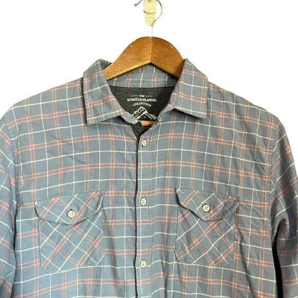Pd & c plaid flannel shirt. Slim fit size large - Picture 8 of 10